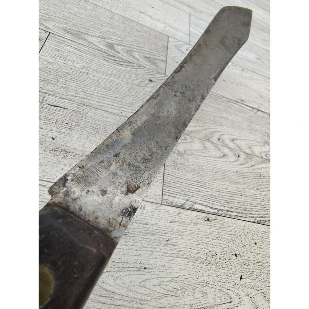 Vintage Kitchen Cleaver Butcher Knife Rustic Patina‎ Chef Unusual Shape Blade